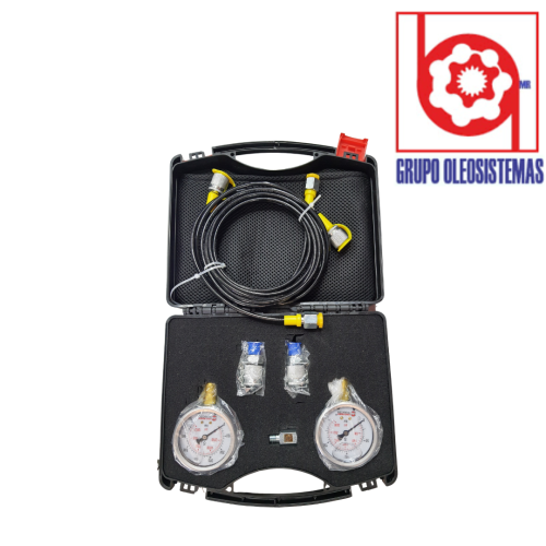 MALETIN DE MANOMETROS INF. 2 PZ ,MANGUERA, Y ADAPTADOR