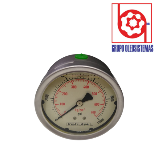 MANOMETRO 0 A 10000 PSI CARATULA 2-1/2″ POSTERIOR DE 1/4 NTP