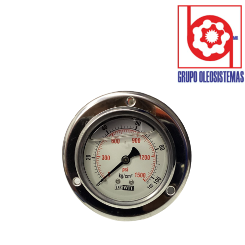 MANOMETRO 0 A 1500 PSI CARATULA 2-1/2″ POSTERIOR DE 1/4 NPT WIT