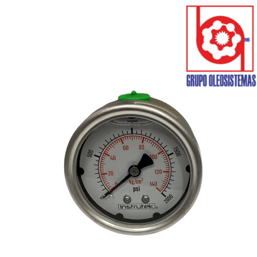 MANOMETRO 0 A 2000 PSI CARATULA 2-1/2″ POSTERIOR DE 1/4 NPT (O.E.M.)