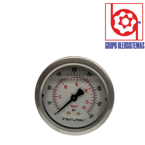 MANOMETRO 0 A 400 PSI CARATULA 2-1/2″ POSTERIOR DE 1/4 NPT