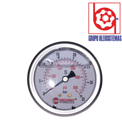 MANOMETRO 0 A 500 PSI CARATULA 2-1/2″ POSTERIOR DE 1/2 BSPP