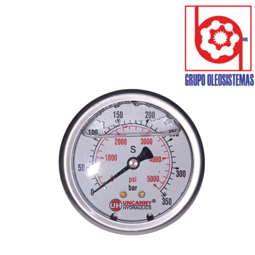 MANOMETRO 0 A 5000 PSI CARATULA 2-1/2″ POSTERIOR DE 1/2 BSPP