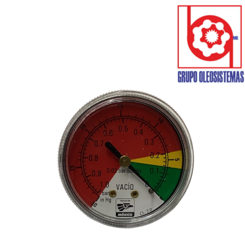 MANOMETRO VACUOMETRO CARATULA 1-1/2″ POSTERIOR DE 1/8 NPT