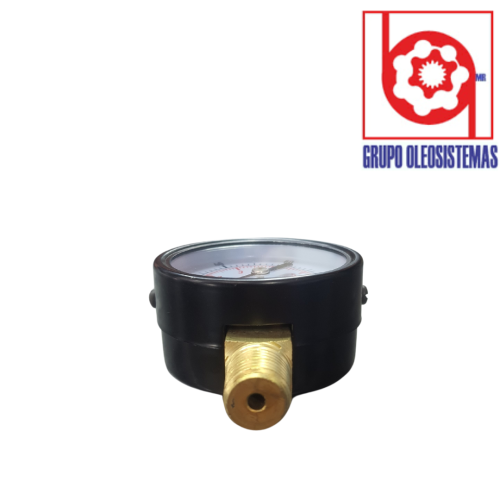MANOMETRO DE 0 A 100 PSI CARATULA 2″ INFERIOR DE 1/8 NPT
