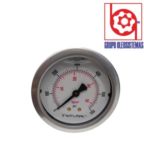 MANOMETRO 0 A 600 PSI CARATULA 2-1/2 POSTERIOR 1/4 NPT