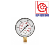 MANOMETRO 0 A 1000 PSI CARATULA 4" INFERIOR DE 1/4 NPT