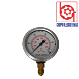 MANOMETRO 0 A 1400 PSI/100 BAR CARATULA 2-1/2 INFERIOR 1/4 BSPP