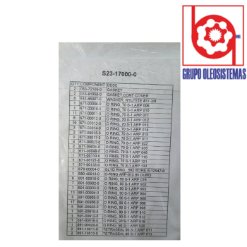 KIT DE SELLOS DENISON P6 P7 P8 CONTROL IN/OUT PUT P6/30