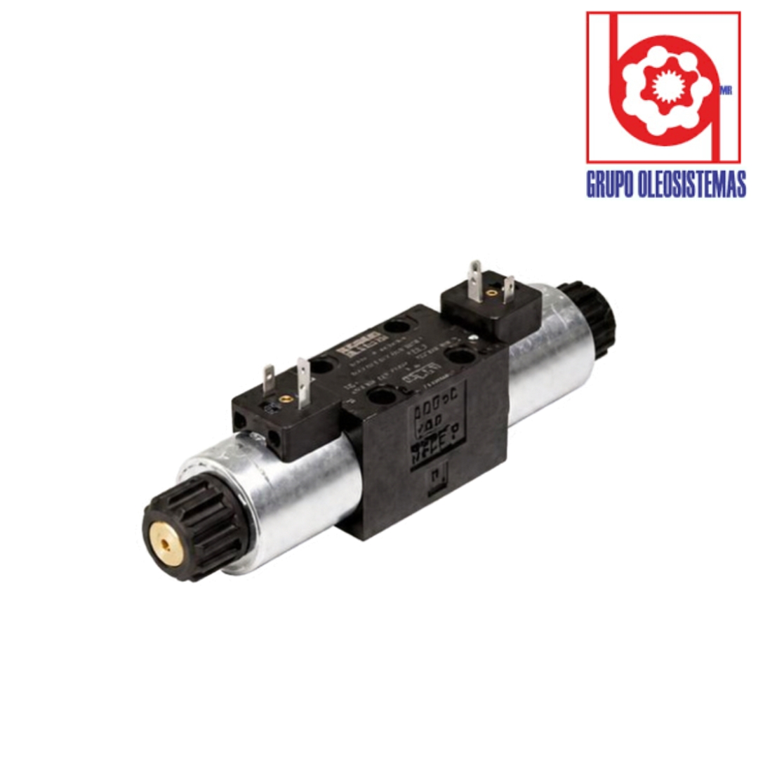 ELECTROVALVULA DE CONTROL DIRECCIONAL PARKER D3W CETOP 5 CENTRO TANDEM 24 VDC