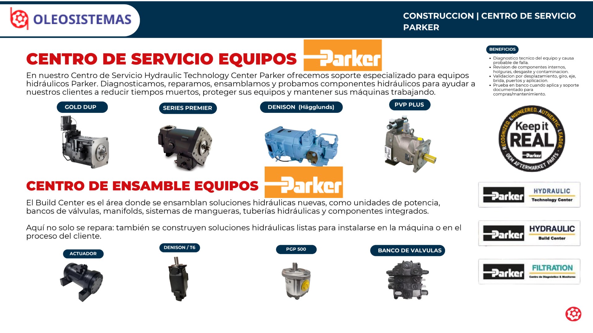 Construcción – Centro de servicio y ensamble Parker Centro de servicio y ensamble Parker