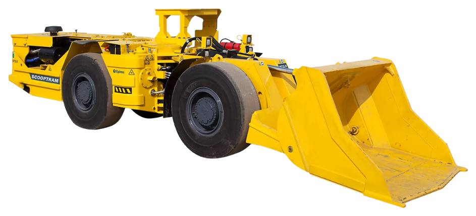 Scooptrams, jumbos y perforadoras — sector minería